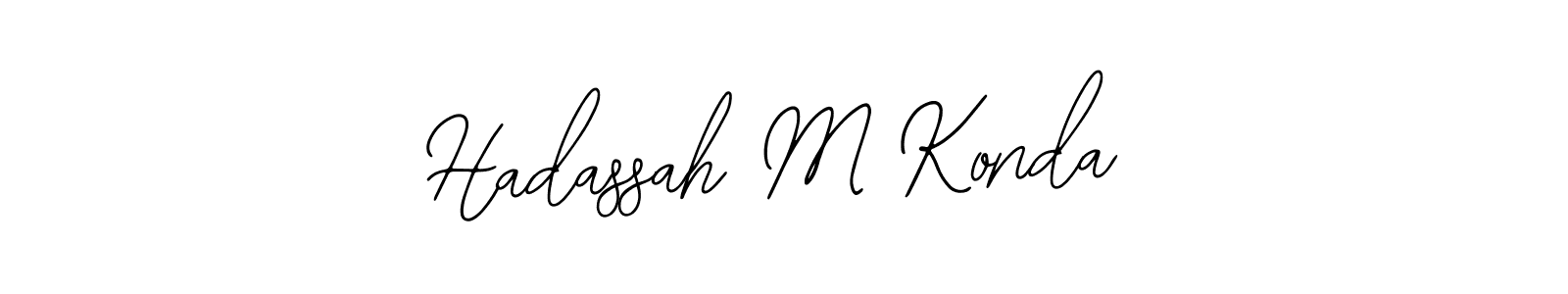 How to Draw Hadassah M Konda signature style? Bearetta-2O07w is a latest design signature styles for name Hadassah M Konda. Hadassah M Konda signature style 12 images and pictures png