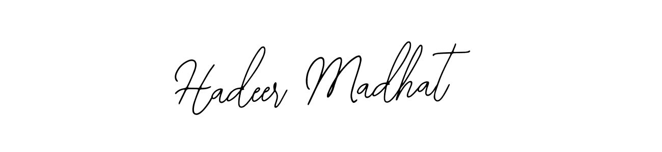 You should practise on your own different ways (Bearetta-2O07w) to write your name (Hadeer Madhat) in signature. don't let someone else do it for you. Hadeer Madhat signature style 12 images and pictures png