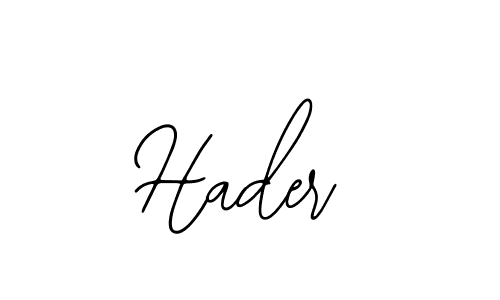 Design your own signature with our free online signature maker. With this signature software, you can create a handwritten (Bearetta-2O07w) signature for name Hader. Hader signature style 12 images and pictures png