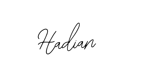 Use a signature maker to create a handwritten signature online. With this signature software, you can design (Bearetta-2O07w) your own signature for name Hadian. Hadian signature style 12 images and pictures png