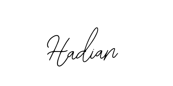 Use a signature maker to create a handwritten signature online. With this signature software, you can design (Bearetta-2O07w) your own signature for name Hadian. Hadian signature style 12 images and pictures png