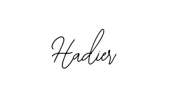 You should practise on your own different ways (Bearetta-2O07w) to write your name (Hadier) in signature. don't let someone else do it for you. Hadier signature style 12 images and pictures png