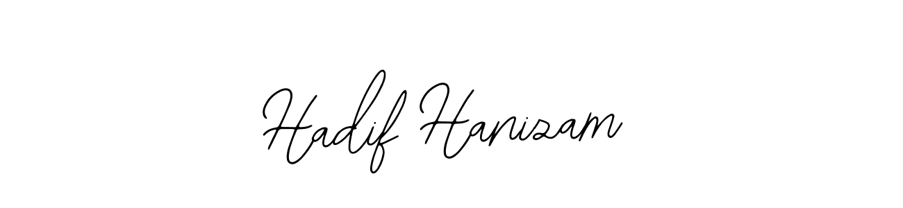 Bearetta-2O07w is a professional signature style that is perfect for those who want to add a touch of class to their signature. It is also a great choice for those who want to make their signature more unique. Get Hadif Hanizam name to fancy signature for free. Hadif Hanizam signature style 12 images and pictures png