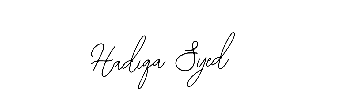 How to make Hadiqa Syed name signature. Use Bearetta-2O07w style for creating short signs online. This is the latest handwritten sign. Hadiqa Syed signature style 12 images and pictures png