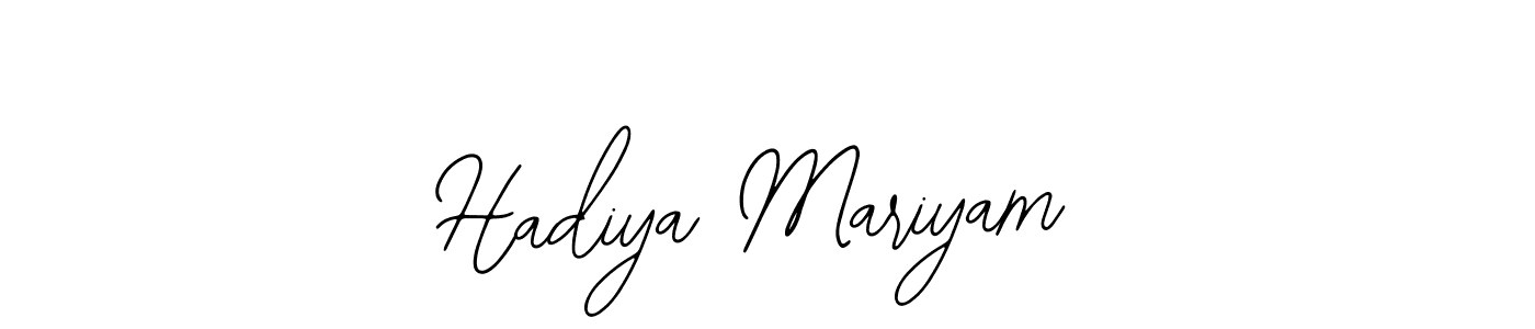 if you are searching for the best signature style for your name Hadiya Mariyam. so please give up your signature search. here we have designed multiple signature styles  using Bearetta-2O07w. Hadiya Mariyam signature style 12 images and pictures png