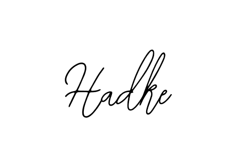 You should practise on your own different ways (Bearetta-2O07w) to write your name (Hadke) in signature. don't let someone else do it for you. Hadke signature style 12 images and pictures png