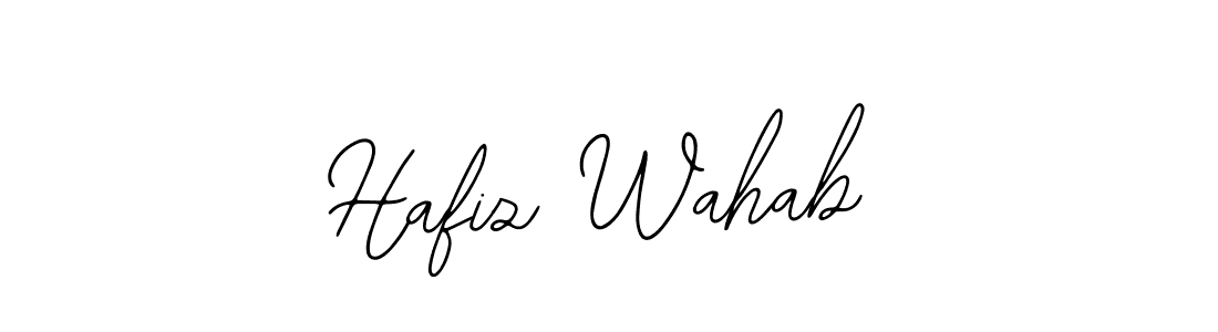 The best way (Bearetta-2O07w) to make a short signature is to pick only two or three words in your name. The name Hafiz Wahab include a total of six letters. For converting this name. Hafiz Wahab signature style 12 images and pictures png