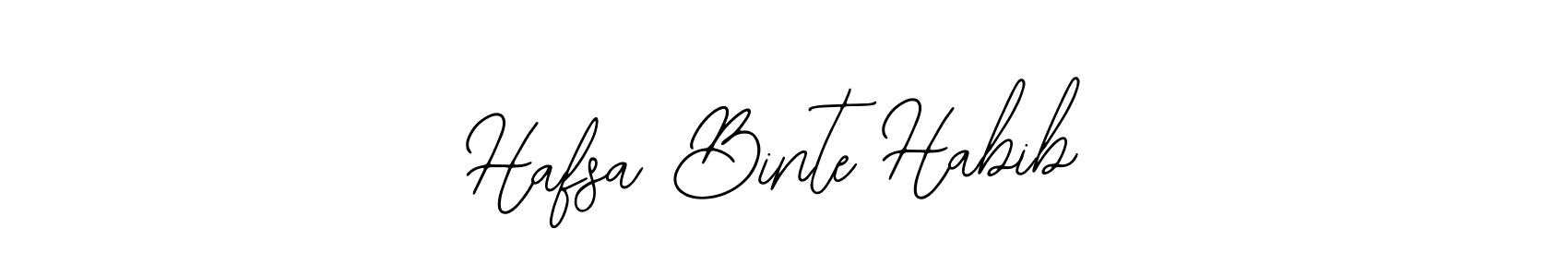 Also You can easily find your signature by using the search form. We will create Hafsa Binte Habib name handwritten signature images for you free of cost using Bearetta-2O07w sign style. Hafsa Binte Habib signature style 12 images and pictures png