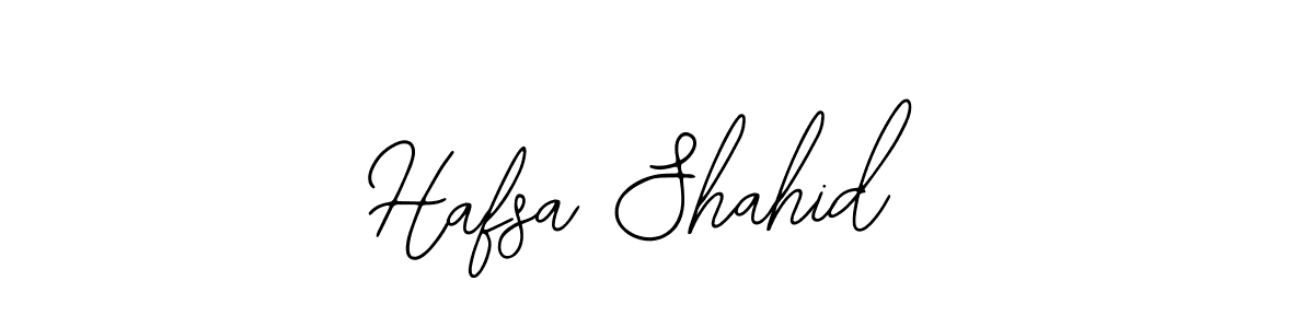 if you are searching for the best signature style for your name Hafsa Shahid. so please give up your signature search. here we have designed multiple signature styles  using Bearetta-2O07w. Hafsa Shahid signature style 12 images and pictures png