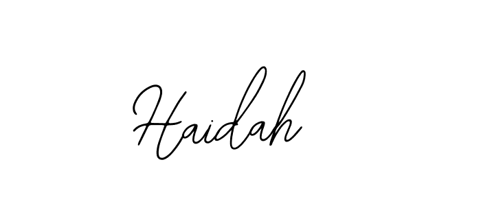 Design your own signature with our free online signature maker. With this signature software, you can create a handwritten (Bearetta-2O07w) signature for name Haidah . Haidah  signature style 12 images and pictures png