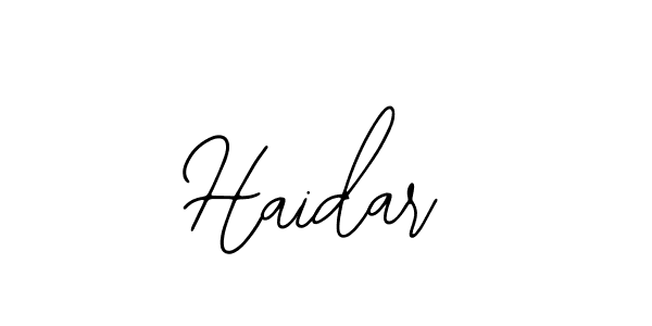 Create a beautiful signature design for name Haidar. With this signature (Bearetta-2O07w) fonts, you can make a handwritten signature for free. Haidar signature style 12 images and pictures png