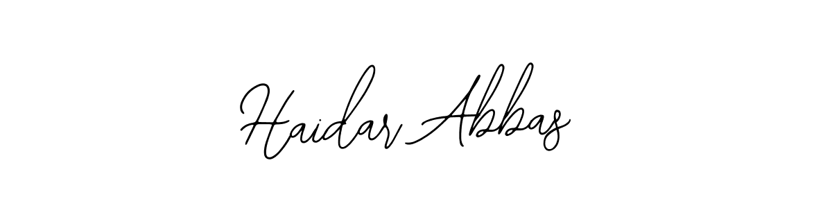 Design your own signature with our free online signature maker. With this signature software, you can create a handwritten (Bearetta-2O07w) signature for name Haidar Abbas. Haidar Abbas signature style 12 images and pictures png