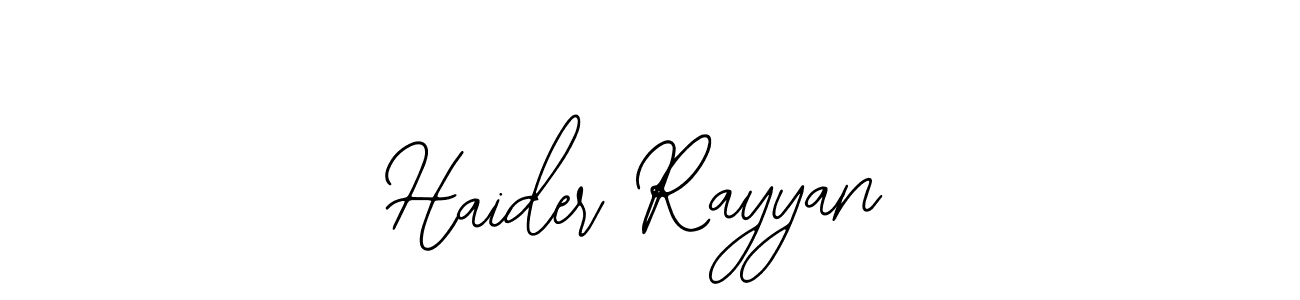 How to Draw Haider Rayyan signature style? Bearetta-2O07w is a latest design signature styles for name Haider Rayyan. Haider Rayyan signature style 12 images and pictures png