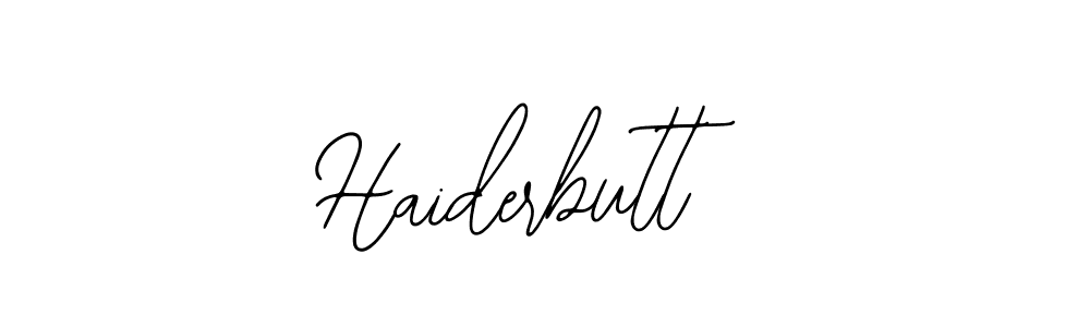 Use a signature maker to create a handwritten signature online. With this signature software, you can design (Bearetta-2O07w) your own signature for name Haiderbutt. Haiderbutt signature style 12 images and pictures png