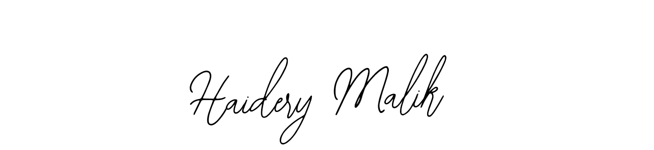 Make a beautiful signature design for name Haidery Malik. With this signature (Bearetta-2O07w) style, you can create a handwritten signature for free. Haidery Malik signature style 12 images and pictures png