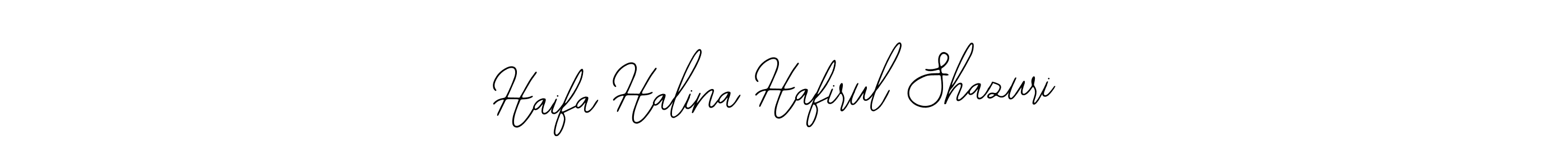 Make a short Haifa Halina Hafirul Shazuri signature style. Manage your documents anywhere anytime using Bearetta-2O07w. Create and add eSignatures, submit forms, share and send files easily. Haifa Halina Hafirul Shazuri signature style 12 images and pictures png