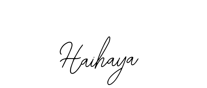 How to make Haihaya name signature. Use Bearetta-2O07w style for creating short signs online. This is the latest handwritten sign. Haihaya signature style 12 images and pictures png