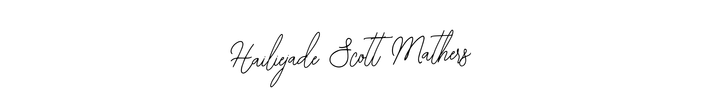 The best way (Bearetta-2O07w) to make a short signature is to pick only two or three words in your name. The name Hailiejade Scott Mathers include a total of six letters. For converting this name. Hailiejade Scott Mathers signature style 12 images and pictures png