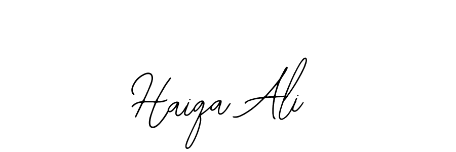 How to make Haiqa Ali name signature. Use Bearetta-2O07w style for creating short signs online. This is the latest handwritten sign. Haiqa Ali signature style 12 images and pictures png