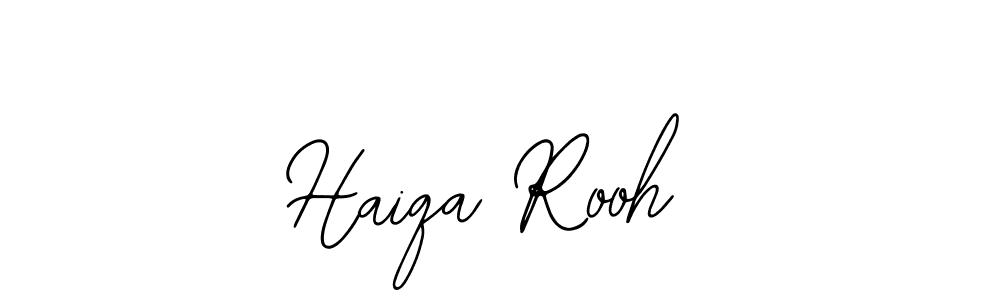 Use a signature maker to create a handwritten signature online. With this signature software, you can design (Bearetta-2O07w) your own signature for name Haiqa Rooh. Haiqa Rooh signature style 12 images and pictures png