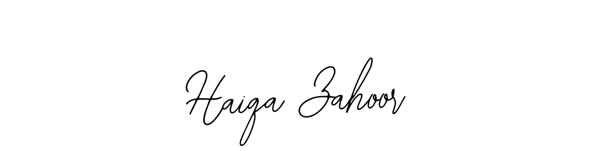 How to make Haiqa Zahoor name signature. Use Bearetta-2O07w style for creating short signs online. This is the latest handwritten sign. Haiqa Zahoor signature style 12 images and pictures png