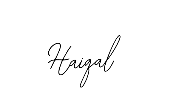 How to make Haiqal name signature. Use Bearetta-2O07w style for creating short signs online. This is the latest handwritten sign. Haiqal signature style 12 images and pictures png