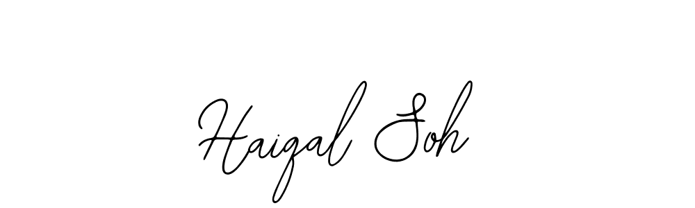 Use a signature maker to create a handwritten signature online. With this signature software, you can design (Bearetta-2O07w) your own signature for name Haiqal Soh. Haiqal Soh signature style 12 images and pictures png