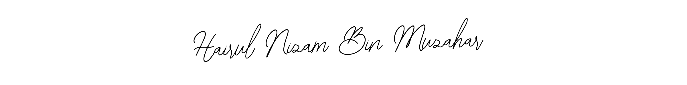 Create a beautiful signature design for name Hairul Nizam Bin Muzahar. With this signature (Bearetta-2O07w) fonts, you can make a handwritten signature for free. Hairul Nizam Bin Muzahar signature style 12 images and pictures png
