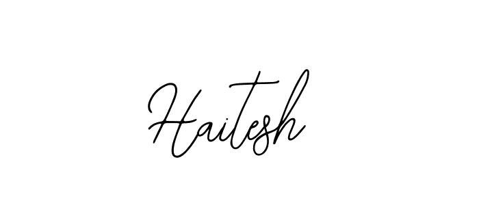 Use a signature maker to create a handwritten signature online. With this signature software, you can design (Bearetta-2O07w) your own signature for name Haitesh. Haitesh signature style 12 images and pictures png