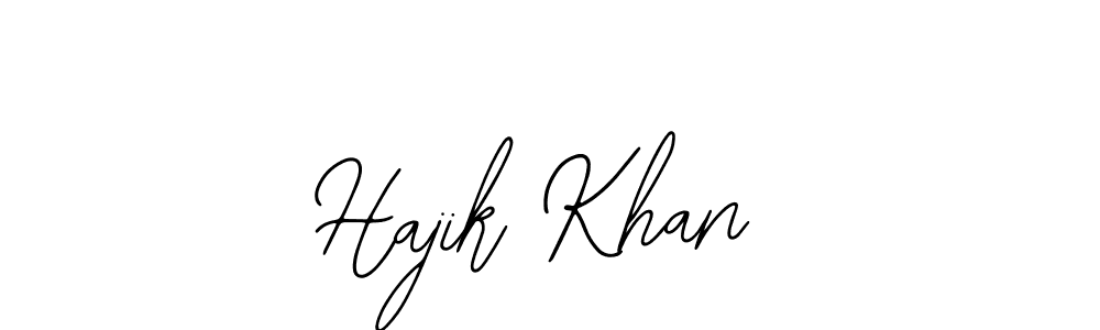 Similarly Bearetta-2O07w is the best handwritten signature design. Signature creator online .You can use it as an online autograph creator for name Hajik Khan. Hajik Khan signature style 12 images and pictures png