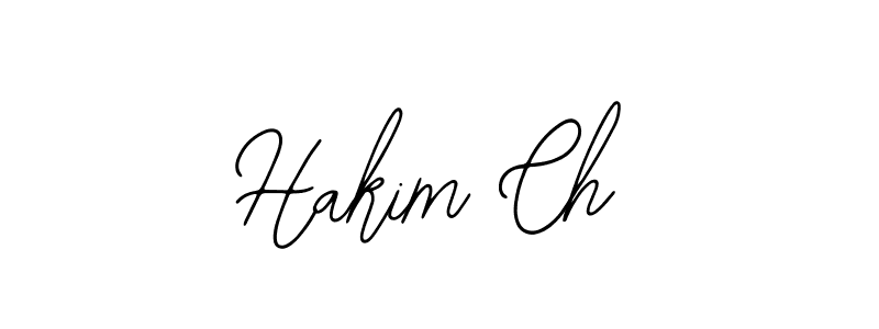 How to make Hakim Ch name signature. Use Bearetta-2O07w style for creating short signs online. This is the latest handwritten sign. Hakim Ch signature style 12 images and pictures png