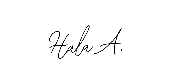 Use a signature maker to create a handwritten signature online. With this signature software, you can design (Bearetta-2O07w) your own signature for name Hala A.. Hala A. signature style 12 images and pictures png