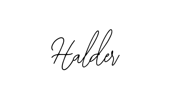 Make a beautiful signature design for name Halder. Use this online signature maker to create a handwritten signature for free. Halder signature style 12 images and pictures png