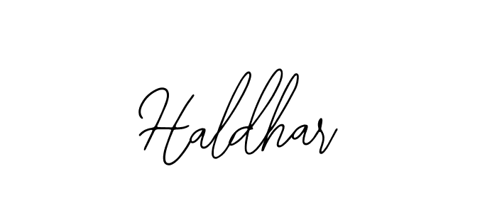 Use a signature maker to create a handwritten signature online. With this signature software, you can design (Bearetta-2O07w) your own signature for name Haldhar. Haldhar signature style 12 images and pictures png