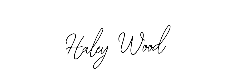 How to make Haley Wood name signature. Use Bearetta-2O07w style for creating short signs online. This is the latest handwritten sign. Haley Wood signature style 12 images and pictures png
