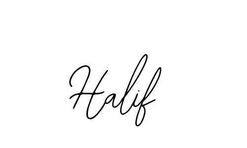 Use a signature maker to create a handwritten signature online. With this signature software, you can design (Bearetta-2O07w) your own signature for name Halif. Halif signature style 12 images and pictures png