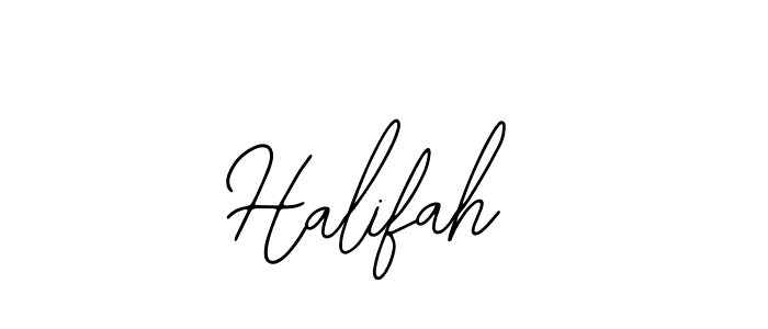You should practise on your own different ways (Bearetta-2O07w) to write your name (Halifah) in signature. don't let someone else do it for you. Halifah signature style 12 images and pictures png