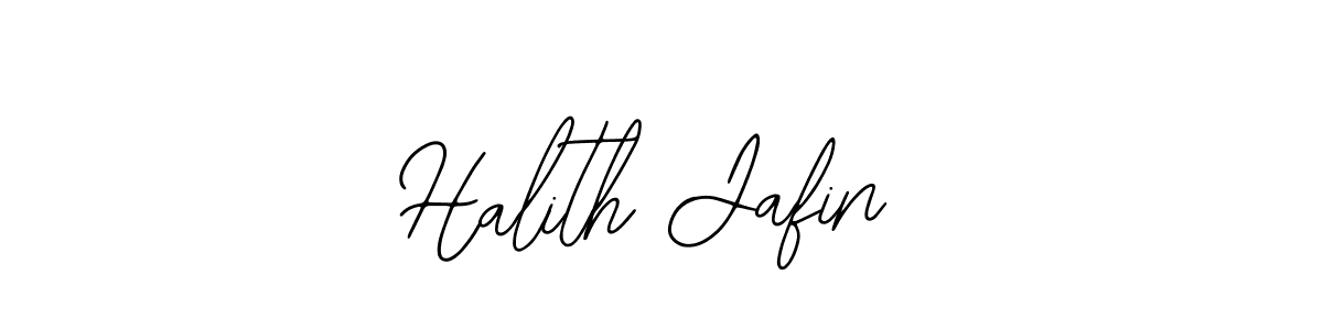 The best way (Bearetta-2O07w) to make a short signature is to pick only two or three words in your name. The name Halith Jafin include a total of six letters. For converting this name. Halith Jafin signature style 12 images and pictures png