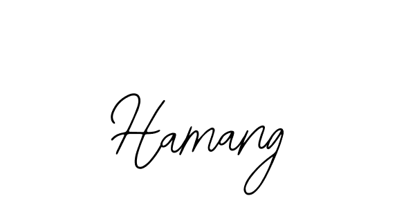 Design your own signature with our free online signature maker. With this signature software, you can create a handwritten (Bearetta-2O07w) signature for name Hamang. Hamang signature style 12 images and pictures png