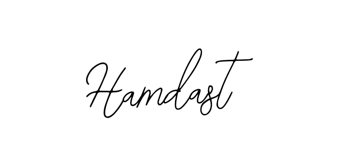 You should practise on your own different ways (Bearetta-2O07w) to write your name (Hamdast) in signature. don't let someone else do it for you. Hamdast signature style 12 images and pictures png