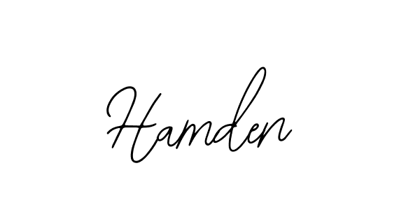 Make a beautiful signature design for name Hamden. With this signature (Bearetta-2O07w) style, you can create a handwritten signature for free. Hamden signature style 12 images and pictures png