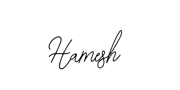 You should practise on your own different ways (Bearetta-2O07w) to write your name (Hamesh) in signature. don't let someone else do it for you. Hamesh signature style 12 images and pictures png