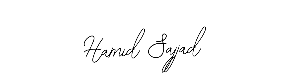 You should practise on your own different ways (Bearetta-2O07w) to write your name (Hamid Sajjad) in signature. don't let someone else do it for you. Hamid Sajjad signature style 12 images and pictures png