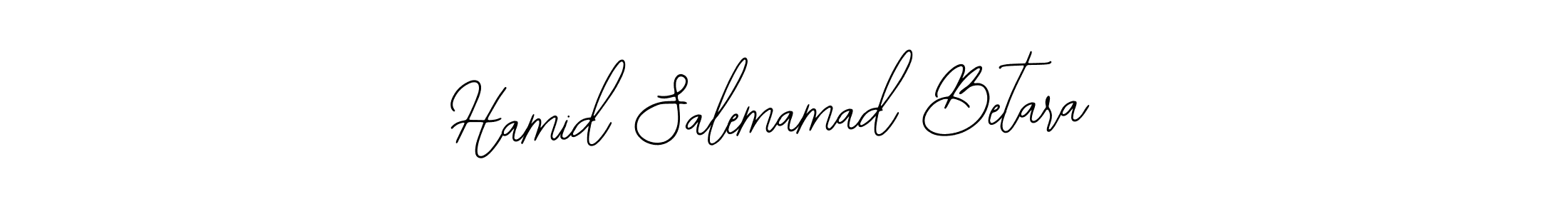 This is the best signature style for the Hamid Salemamad Betara name. Also you like these signature font (Bearetta-2O07w). Mix name signature. Hamid Salemamad Betara signature style 12 images and pictures png
