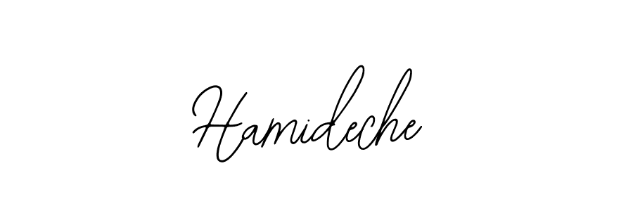 How to make Hamideche name signature. Use Bearetta-2O07w style for creating short signs online. This is the latest handwritten sign. Hamideche signature style 12 images and pictures png