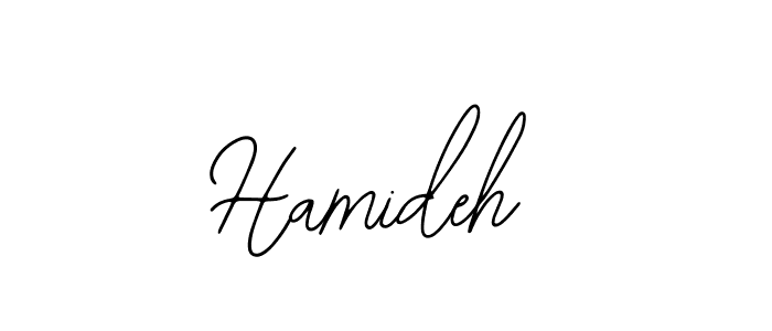 Design your own signature with our free online signature maker. With this signature software, you can create a handwritten (Bearetta-2O07w) signature for name Hamideh. Hamideh signature style 12 images and pictures png