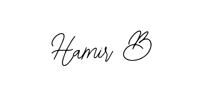 Similarly Bearetta-2O07w is the best handwritten signature design. Signature creator online .You can use it as an online autograph creator for name Hamir B. Hamir B signature style 12 images and pictures png