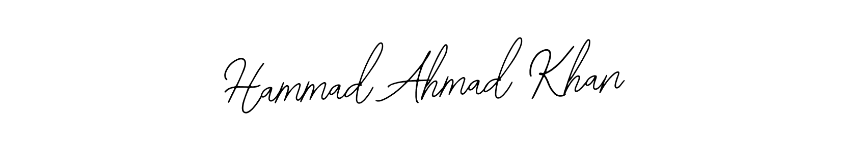 Use a signature maker to create a handwritten signature online. With this signature software, you can design (Bearetta-2O07w) your own signature for name Hammad Ahmad Khan. Hammad Ahmad Khan signature style 12 images and pictures png