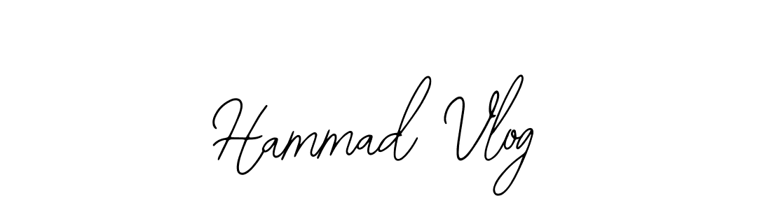 Use a signature maker to create a handwritten signature online. With this signature software, you can design (Bearetta-2O07w) your own signature for name Hammad Vlog. Hammad Vlog signature style 12 images and pictures png