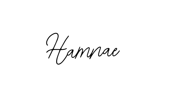 How to make Hamnae name signature. Use Bearetta-2O07w style for creating short signs online. This is the latest handwritten sign. Hamnae signature style 12 images and pictures png